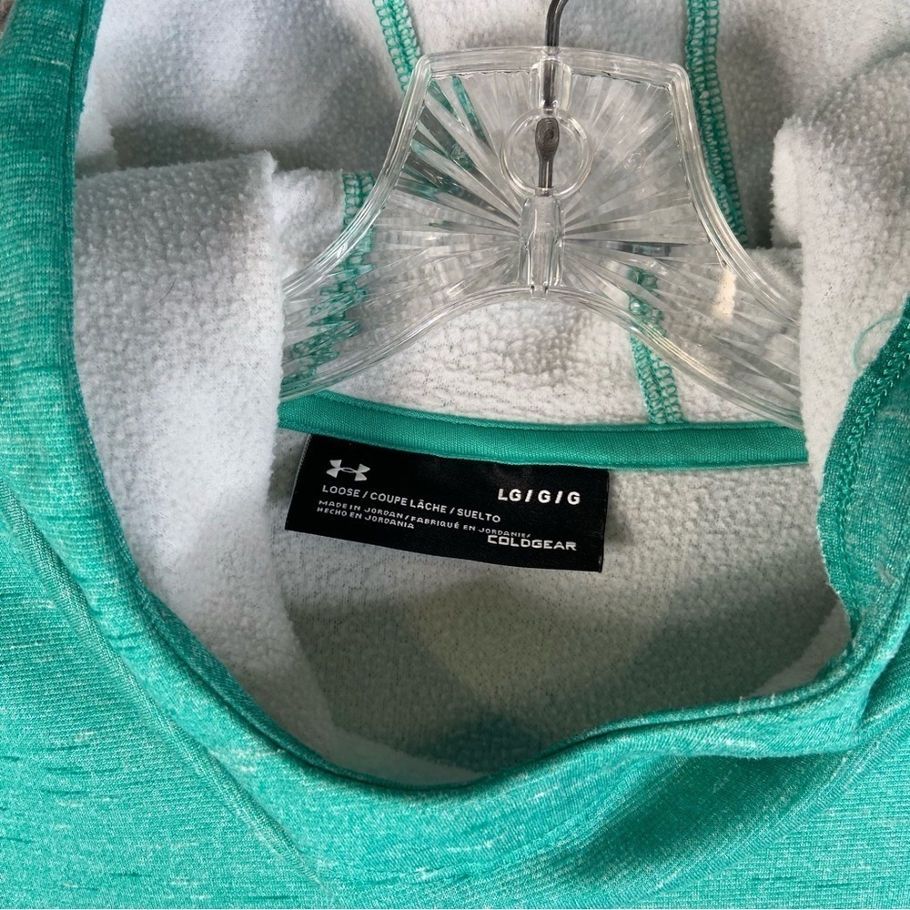 Under Armour Cold Gear Hoodie Teal Large - Picture 7 of 8